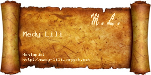 Medy Lili névjegykártya